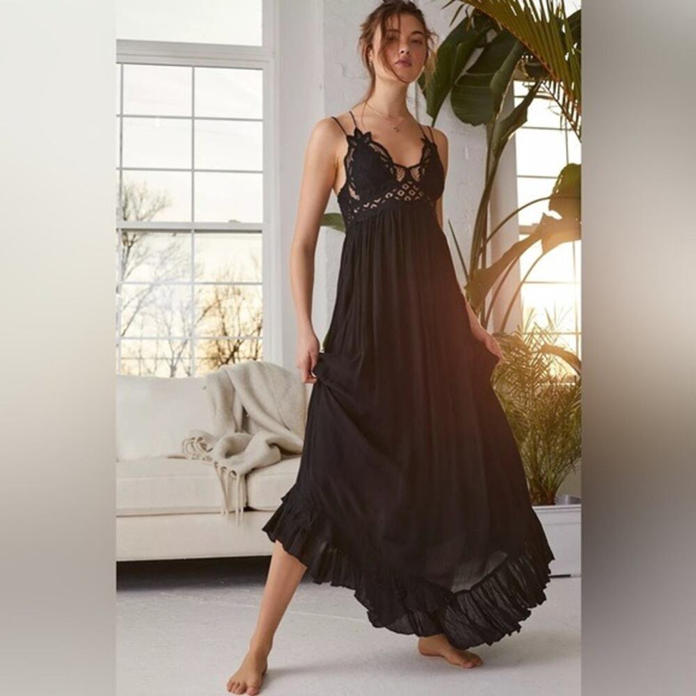 Free People Adella Maxi Slip Dress L - Picture 2 of 8
